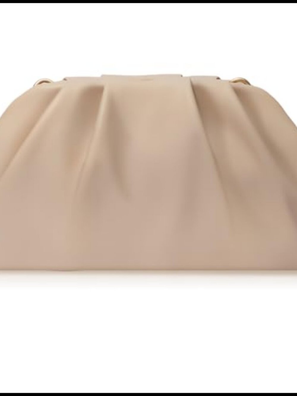 Pleated PU Evening Clutch Convertible Chain Shoulder Bag Wedding Prom
